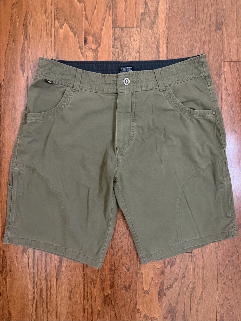 Kuhl Men's Ramblr Hiking Shorts Olive Green/Kastor Grey Utility size 36